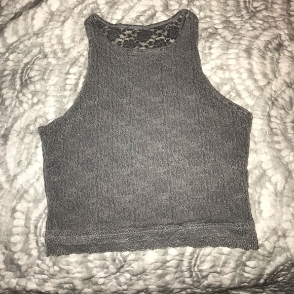 Abercrombie & Fitch Tops - Abercrombie Grey Crop Top